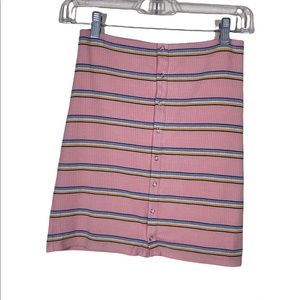 💛💛 4/$25 Privacy Please Snap Front Striped Mini Skirt/ small